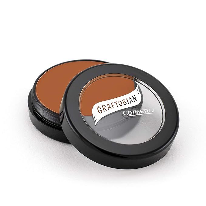 Graftobian HD Glamour Crème Foundation 1/2oz, Weightless Full Coverage Makeup, 65 Inclusive Shades, For All Skin Types, Natural or Full-Glam Looks, For Professionals and Beginners, Pecan