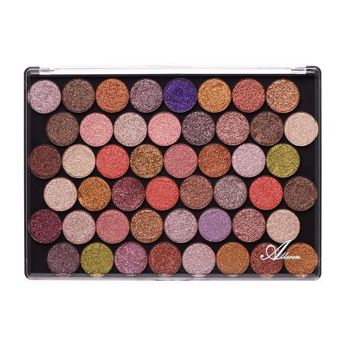 Allwon Large Empty Magnetic Transparent Plastic Makeup Palette for Eyeshadow Lipstick Blush Powder (Pack of 2)