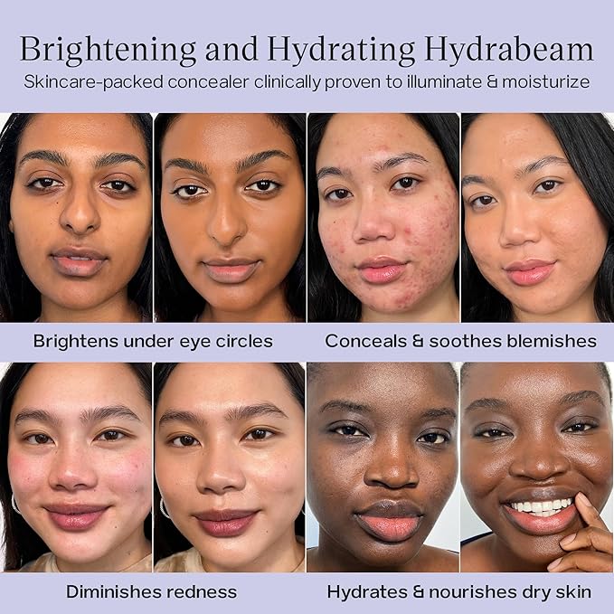 Saie Hydrabeam Under Eye Brightener - Sheer + Hydrating Eye Brightener with Cucumber Extract - Instantly Illuminates Skin for a Radiant Finish - Shade 1 (0.2 oz)