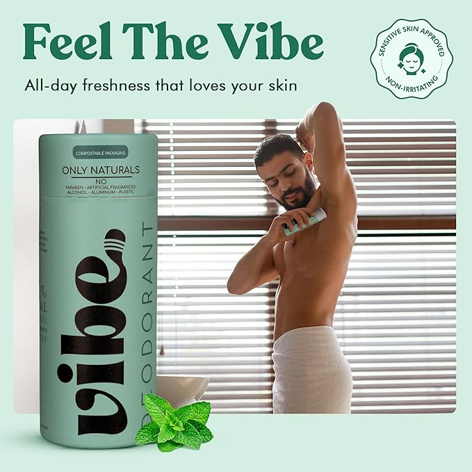 Aluminum Free Deodorant for Women and Men 2 Pack - Natural & Long Lasting Odor Control with Organic Coconut Oil and Beeswax for Sensitive Skin, Plastic Free