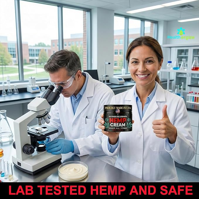 Hemp Cream Maximum Strength-Full Body Hemp Lotion Relief-Instant Results-Hemp Oil Infused-Lavender, Aloe, Turmeric, Aches, Muscles, Joints, Back, Knees, Neck-Made in USA
