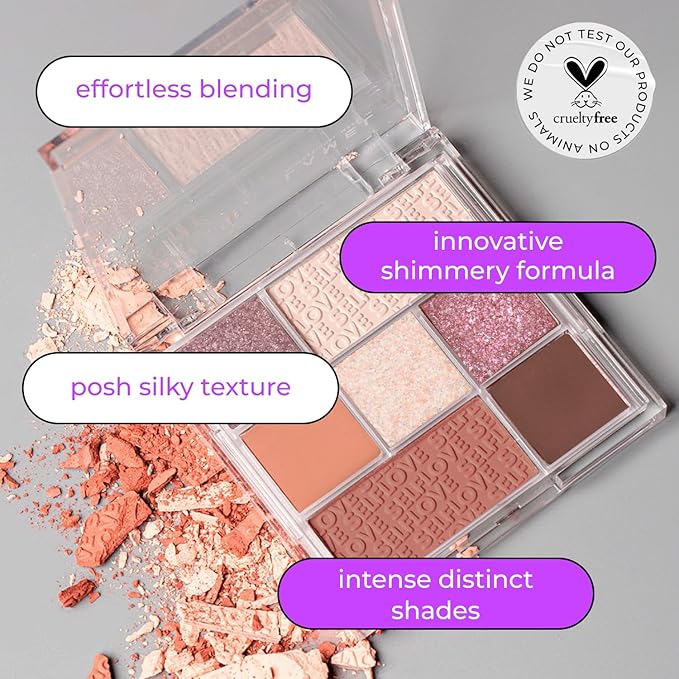 SELFLOVE Eyeshadow Palette 401 8.5g - Matte & Glitter, Shimmer, Blendable Formula, Vegan & Cruelty-free