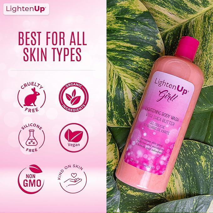 OMIC Lighten-Up Exfoliating Body Wash - 33.8 Fl oz / 1000 ml (Girl)
