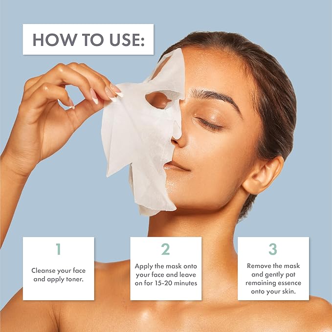 ESW Beauty Vanilla Oat Milk - Nourishing Plant-Based Milk Face Mask (6-Pack) - Calming with Vanilla & Oat for Sensitive & Rosacea-Prone Skin - Relieves & Balances