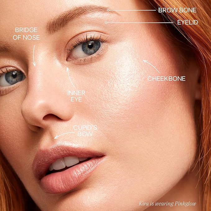 Saie Glow Sculpt Multi-Use Highlighter + Cream Blush Refill - Lightweight with Hyaluronic Acid + Micropearl for Radiant, Glowing Skin - Pinkglow (.02 oz)