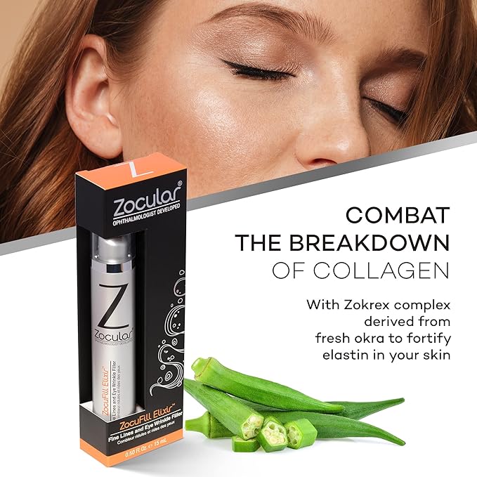Zocufill Elixir Eye Gel and Face Serum – Helps Reduce the Appearance of Dark Circles, Puffiness, Fine Lines & Wrinkles