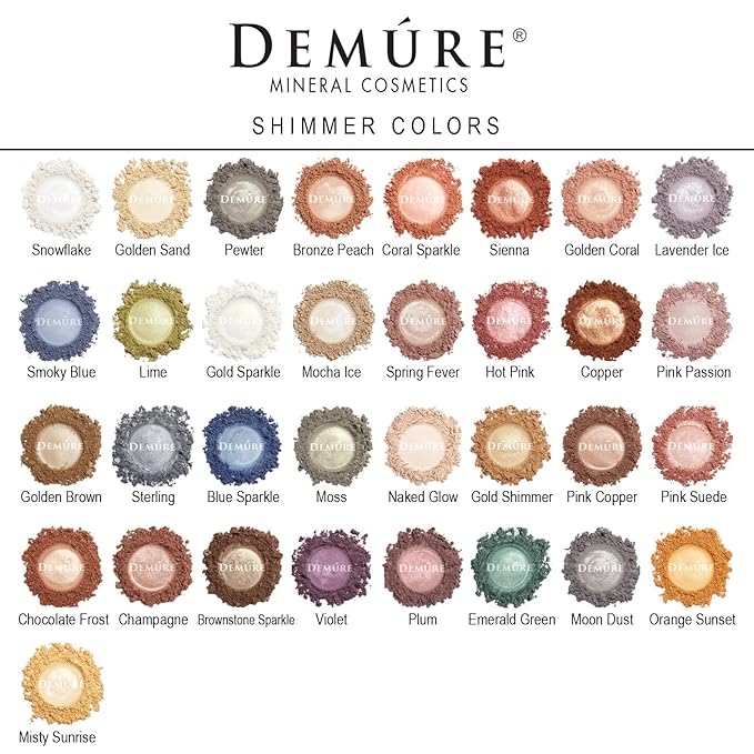 Demure Mineral Make Up (Pink Copper) Eye Shadow, Shimmer Eyeshadow, Loose Powder, Glitter Eyeshadow, Eye Makeup, Natural Makeup, Natural Eyeshadow, Professional Makeup