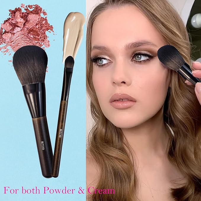 Makeup Brushes Set BUTIYO 14 Pcs Synthetic Foundation Powder Concealers Eye shadows Blush Makeup Brushes with black (14 PCS) FB002