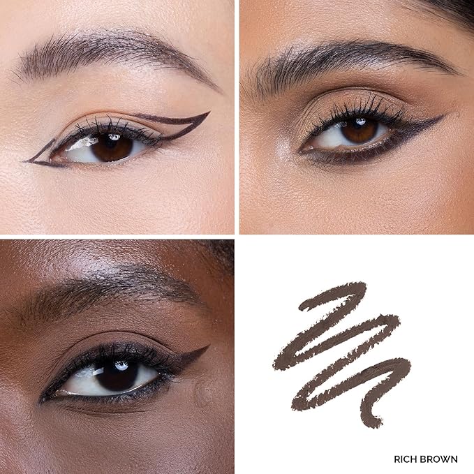 OFIR Eyeliner | Smudge-Proof, Vegan, Cruelty-Free, Waterproof Eye Pencil | Creamy Long-Lasting Formula for Precise Application | Full Coverage Eyeliner for Daily Use (Rich Brown - Warm Brown)