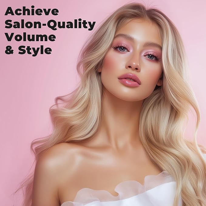 1.5-Inch Thermal Brush - Ceramic Ionic Heated Round Brush for 90's Full-Bodied Style, Volumizing, Smooth Hair & Natural Curls, Dual MCH Heating, Digital Display, 9 Temperature, Dual Voltage