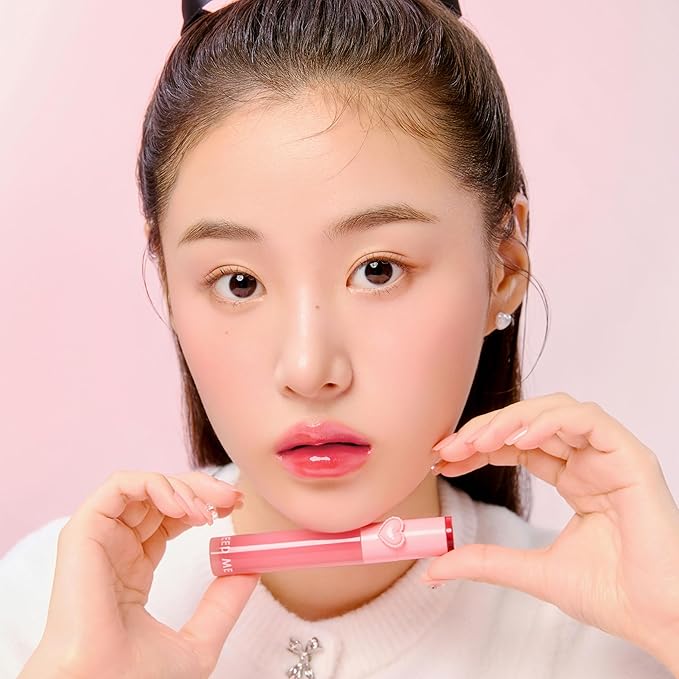 YNM Heart Jelling Tint, PEPPER JELLING, Silicone Lip Brush Included, K-Beauty, Non-Sticky, Moisturizing, Smudge-Proof, Korean Lip Tint, Long-Lasting, Vivid Color, 0.09 oz