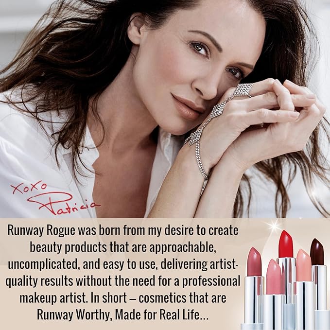 Runway Rogue 90s Vibe Lipstick, Moisturizing Matte Nude/Light-Rose Lipstick, ‘Booked Out’
