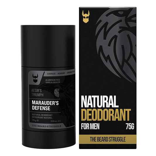 The Beard Struggle Marauder's Defense - Natural Charcoal Infused Deodorant Men, Aluminum Free - Platinum Collection, Aesir's Triumph - 2.65 oz