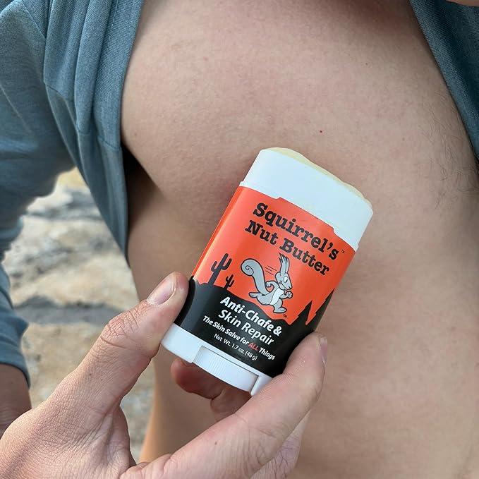 Squirrel's Nut Butter Anti Chafe Stick w/Frankincense & Lavender | All Natural Chafe Prevention & Skin Care for Athletes, Runners & Adventurers | Thighs, Arms, Pack Straps & More | 1.7 oz
