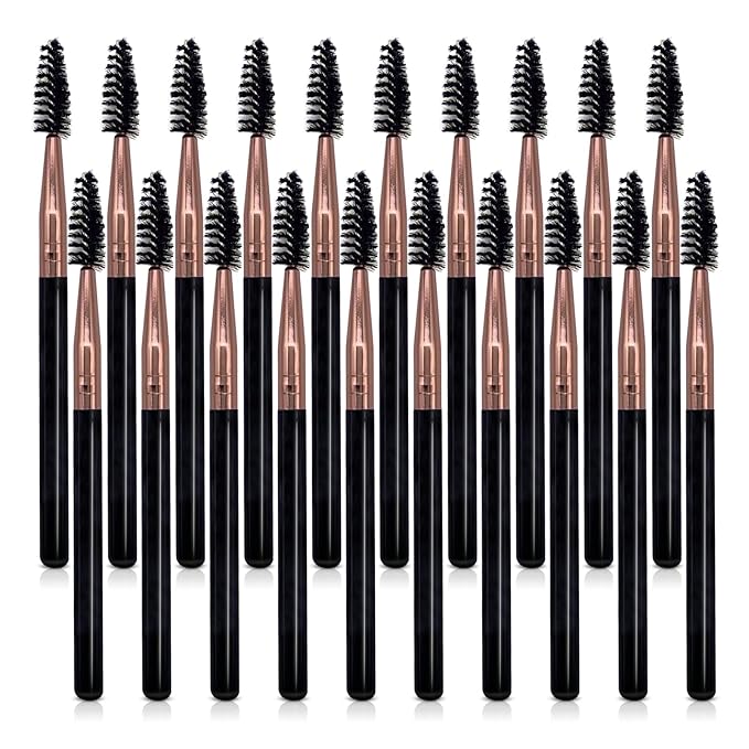 Eyebrow Spoolies Brush Makeup Mascara Wands Set 20Pcs Eyelash Spooly Brushes for Extensions Applicators Reusable