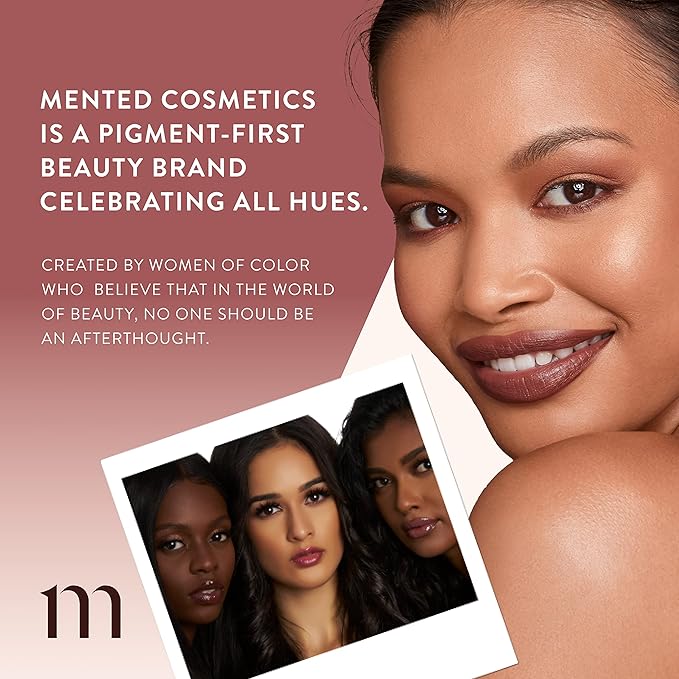 Mented Cosmetics Pressed Powder Makeup, Translucent Setting Powder Compact for Face Make up, Oil Control, Matte Finish, Long-Lasting Wear, Ideal for Black Women, Portable Compact Design, Light/Tan