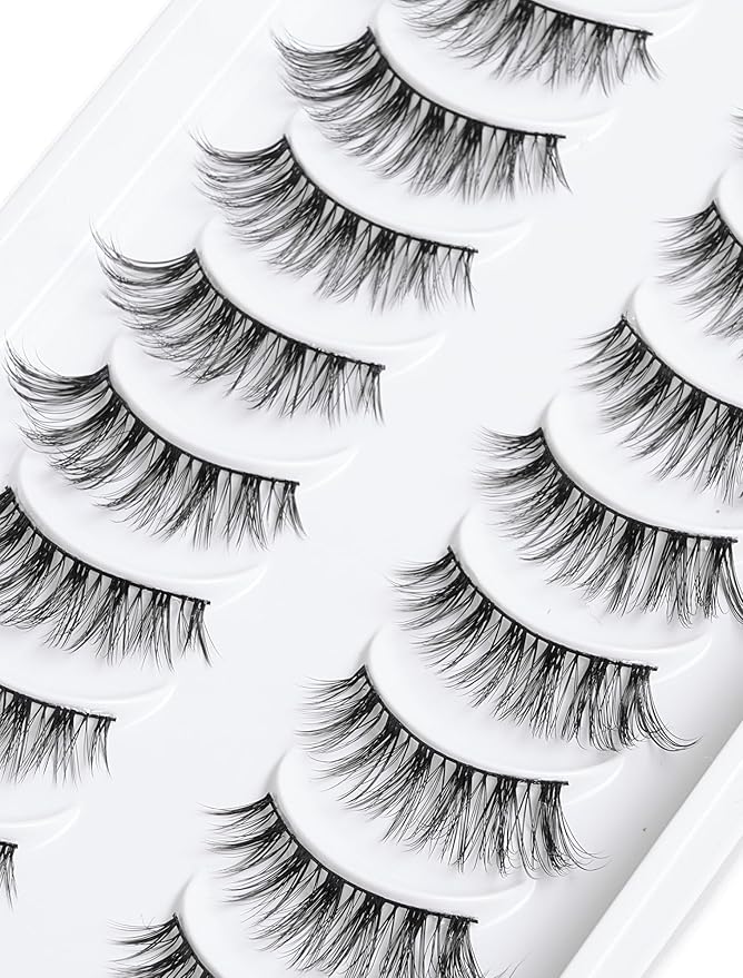 Frihappy Cat Eye Lashes 3/4 Lashes Mink Lashes Wispy Lashes False Eyelashes Natural Look False Lashes 14mm Lashes 3D Air-Gygnus