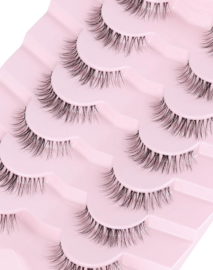 Natural Lashes False Lashes False Eyelashes Wispy Lashes Natural Eyelashes Wispy Eye Lashes Clear Band Lashes UP15