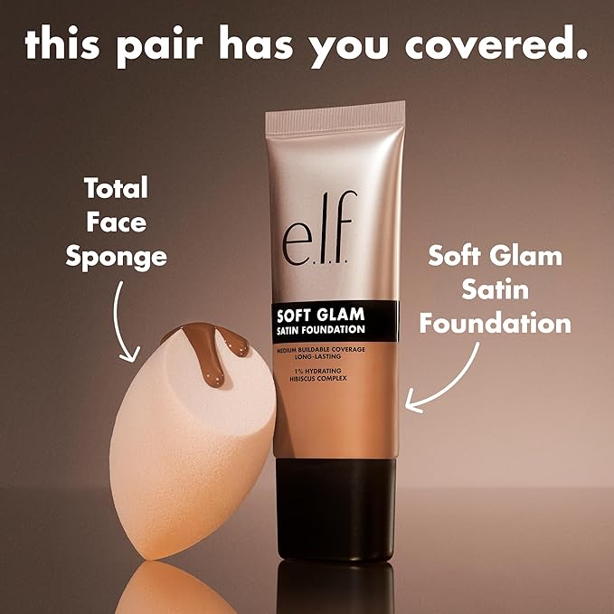 e.l.f. Soft Glam Foundation, Medium Coverage, Long-Lasting & Buildable Foundation For A Smooth, Satin Finish, Vegan & Cruelty-Free, 62 Rich Warm