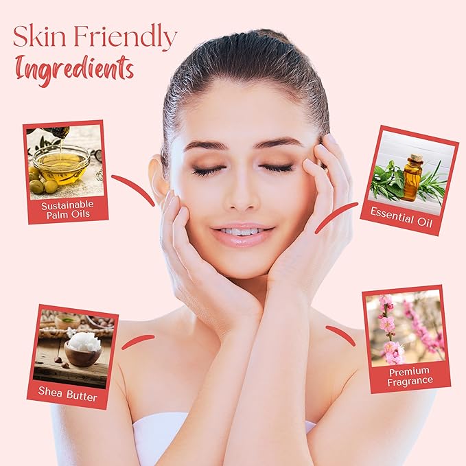Wavertree & London Japanese Plum Scented Natural Soap (8 Bars), 7oz Moisturizing French Triple Milled Soap Bars enriched with shea butter - Pure Plant Oil Bath & Body Bars for All Skin Types