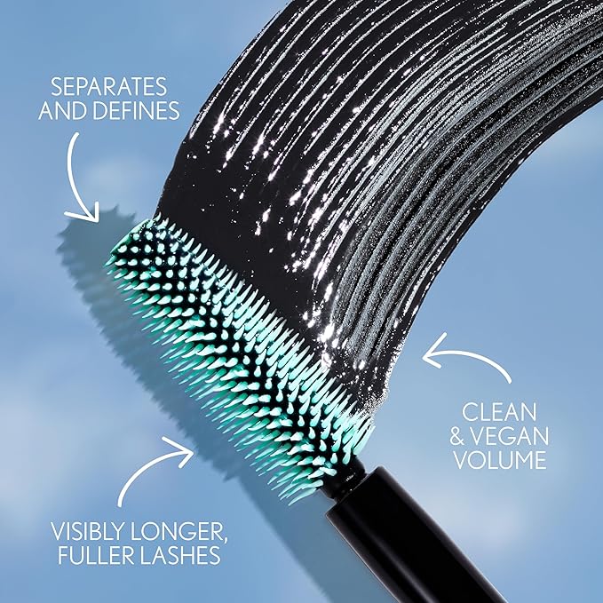 CoverGirl Lash Blast Clean Volume Mascara, Vegan Formula, Volumizing, Smudge-Proof, Cruelty Free, Pitch Black, 1 Count