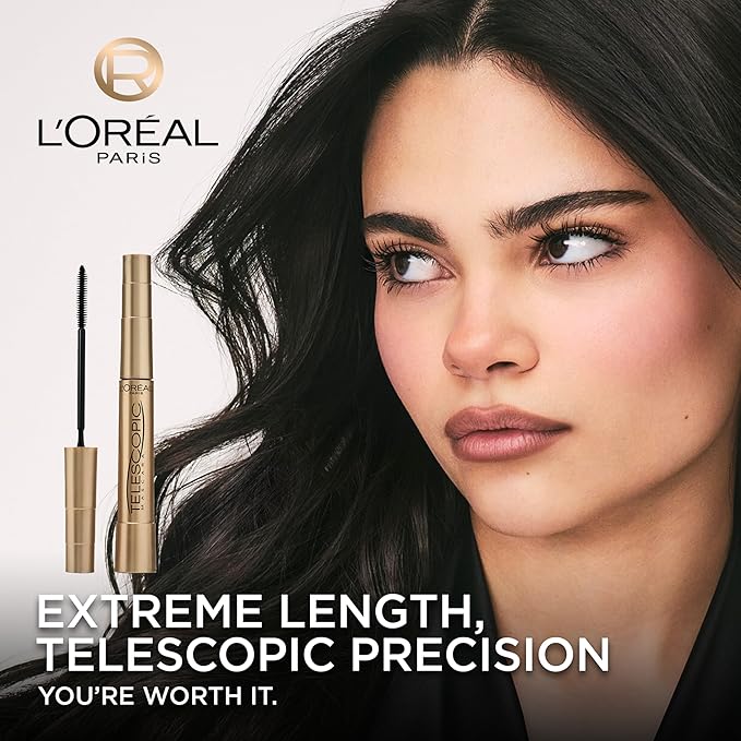 L'OrÃƒal Paris Makeup Telescopic Original Lengthening Mascara, Carbon Black, 0.27 Fl Oz (Pack of 1)