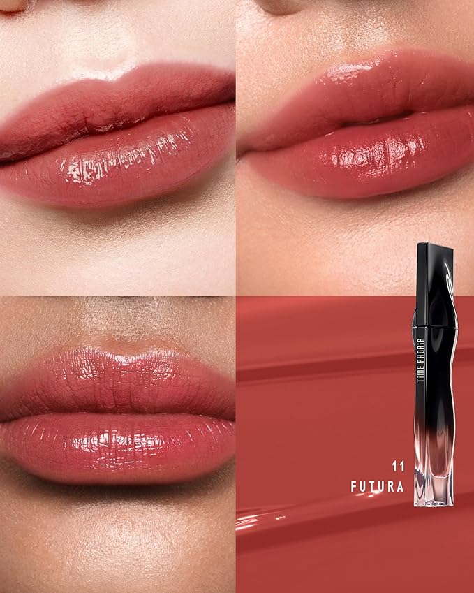 Stellar Dust Lip Stain 11 Futura, Transfer-Proof &Smudgeproof Lip Gloss, Rose Brown Tinted Glossy Finish, High-Pigment Vibrant Color, Hydrating Lightweight Long-Lasting Lip Makeup for Women