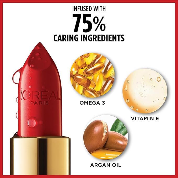 L’Oréal Paris Colour Riche Original Creamy, Hydrating Satin Lipstick with Argan Oil and Vitamin E, Silverstone , 1 Count