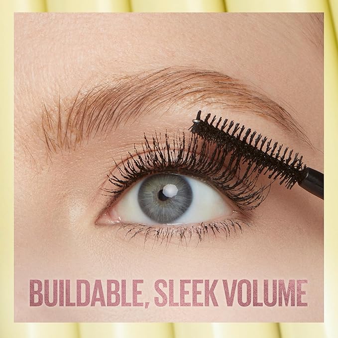 Maybelline The Colossal Bubble Waterproof Mascara, Buildable Mascara Volume and Length Formula for Bold, Separated Lashes, Very Black, 1 Count