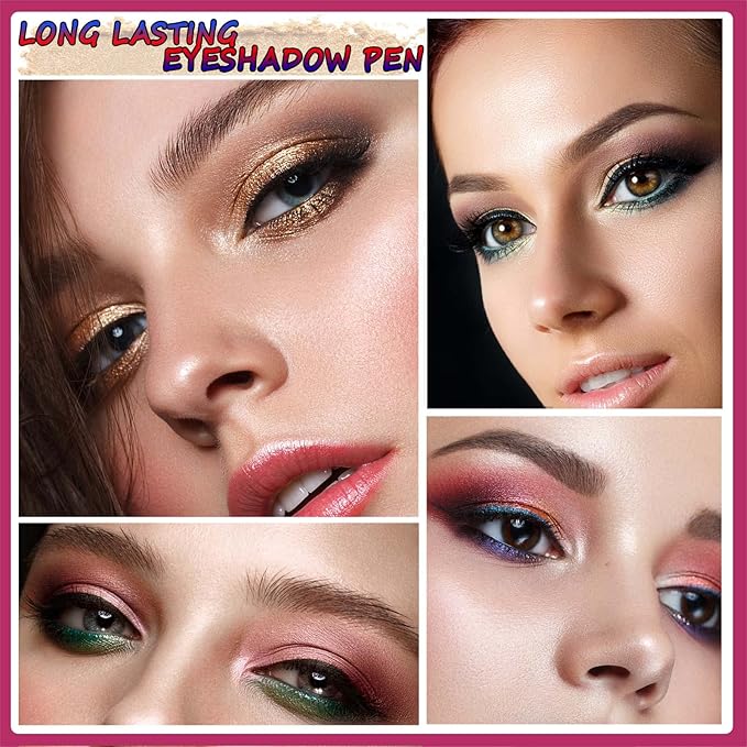 Pink Eyeshadow Stick Cream Smooth Shimmer glitter eyeliner pencil hot light matte palette Eye shadow Pencil Hypoallergenic Waterproof Long Lasting Highlighter Stick Multi-Dimensional eyes Look 13 #