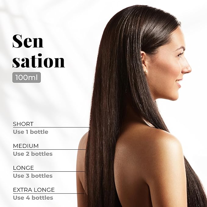 Expert Hair Sensation Keratin Hair Treatment Brazilian 100ml + Deep Cleansing Shampoo 30ml - Anti Frizz, Brazillian Smoothing Keratin- Keratina Para Alisar El Pelo, Emulsion Zero Alisado –Complete Set