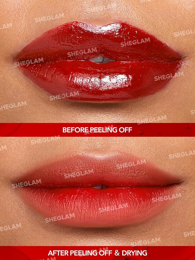 SHEGLAM Peel Talk Lip Tint Transfer-Proof, Highly Pigmented Color Peel Off Lip Stain Liner-Samesies
