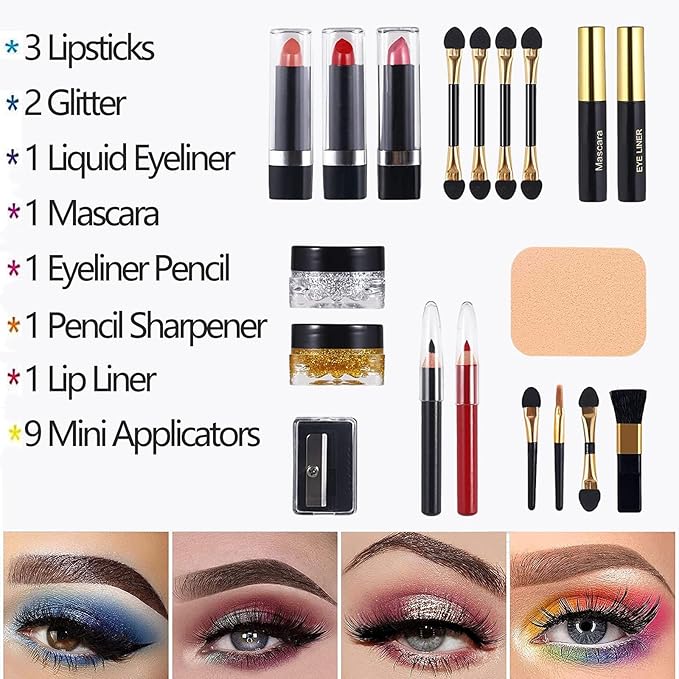 MISS ROSE M 58 Color Professional Makeup pallet, Makeup Kit for Women Full Kit, All In One Make up Kit Set, Makeup Gift Set for women girls (331Y)