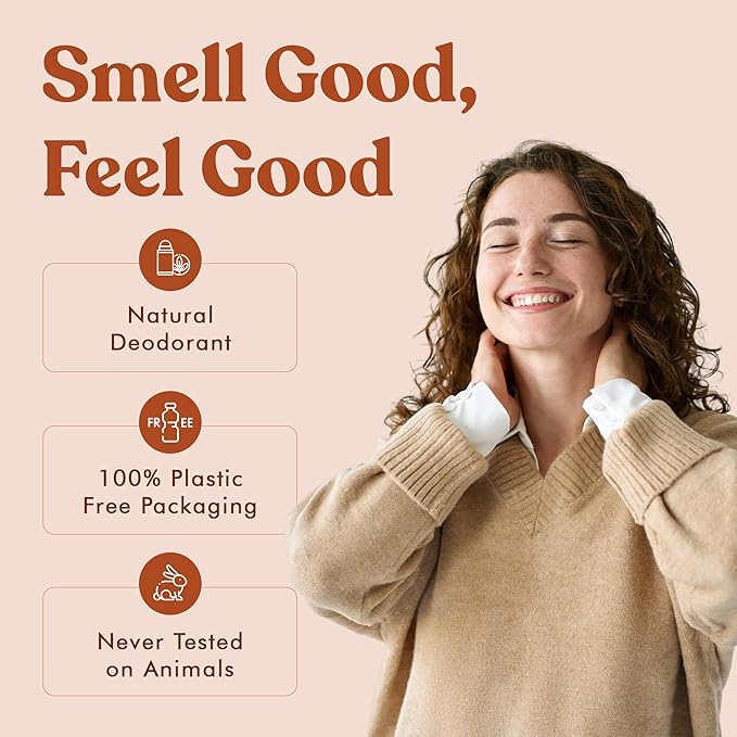 Aluminum Free Natural Deodorant for Women and Men 2 Pack - Long Lasting Odor Control with Organic Coconut Oil and Beeswax for Sensitive Skin, Plastic Free