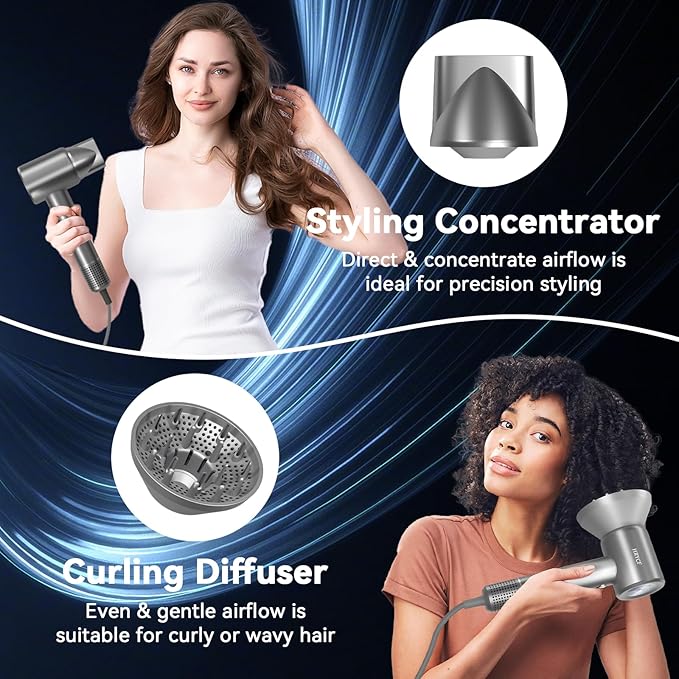 High Speed Hair Blow Dryer｜Professional Salon Grade Air Speed, Negative Ion Hair Care｜Quiet Design｜Suitable for Thick Hair/Styling, Long Motor Lifespan