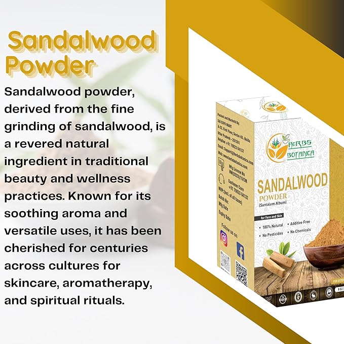 Chandan Sandalwood Powder Natural 227gm / 8 oz For Skin, Face Pack, Face Mask, Worship Tilak, Auspicious Occasions 100% Natural, Soothing, Cleansing, Wrinkles