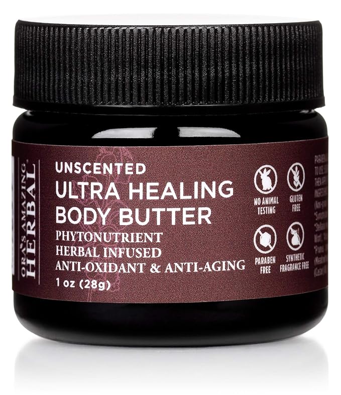 Ultra Healing Fragrance Free Body Butter Intensive Repair For Dry Sensitive Skin Diy Essential Oil Carrier, Unscented Organic Fair Trade Shea Butter Vegan