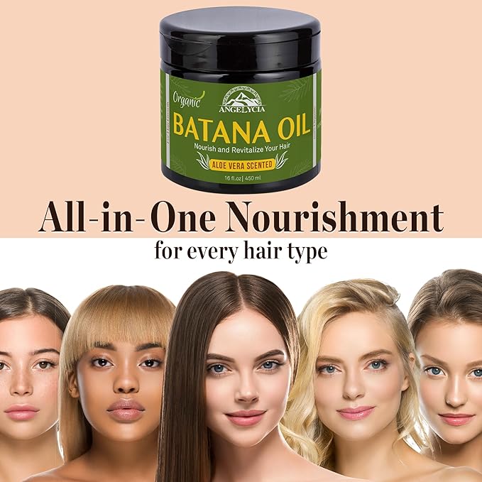 ANGELYCIA Raw Batana Oil for Hair Growth & Scalp Stimulator – 100% Pure Hair Oil from Honduras – Dr. Sebi Organic Paste – Natural Hair Growth Products for Thicker Edges, Breakage & Split Ends