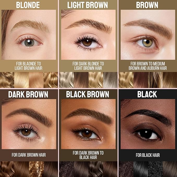 iMethod Curved Eyebrow Pen and Brow Gel Clear - Eye Brow Pencil with Hair Like Strokes for Natural Real-Looking Brows, Eyebrow Makeup for All-Day Defined, Waterproof, Smudge-proof, Black Brown