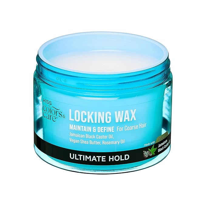KISS COLORS & CARE Ultimate Hold Locking Wax, 6 oz. - starts and maintains locs with long lasting hold and no build up. Ideal for thicker hair textures