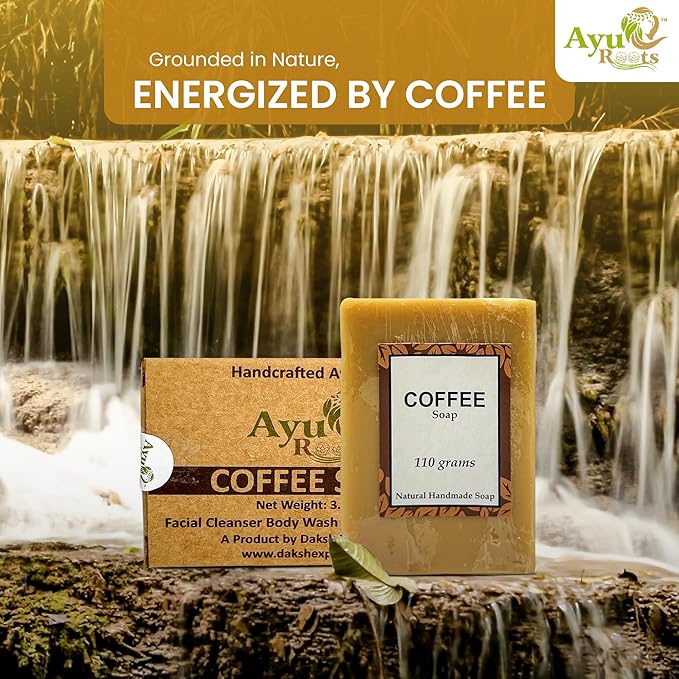 Coffee Soap Bar, | Crafted with Authentic Indian Craftsmanship | 3.88 oz of Naturally Handmade Vegan Soap for Face and Body (1)