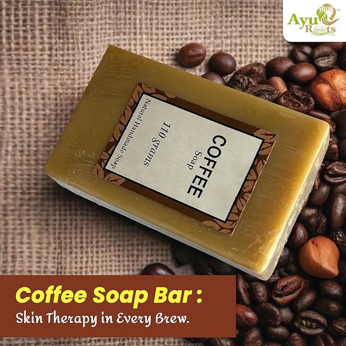 Coffee Soap Bar, | Crafted with Authentic Indian Craftsmanship | 3.88 oz of Naturally Handmade Vegan Soap for Face and Body (1)