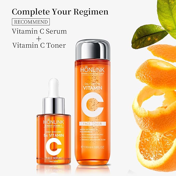 Premium 5X Vitamin C Face Serum 30ml - Vitamin C Serum with Niacinamide, Hyaluronic Acid & Collagen, Hydrating & Firming Essence for Glowing Skin and Even Tone