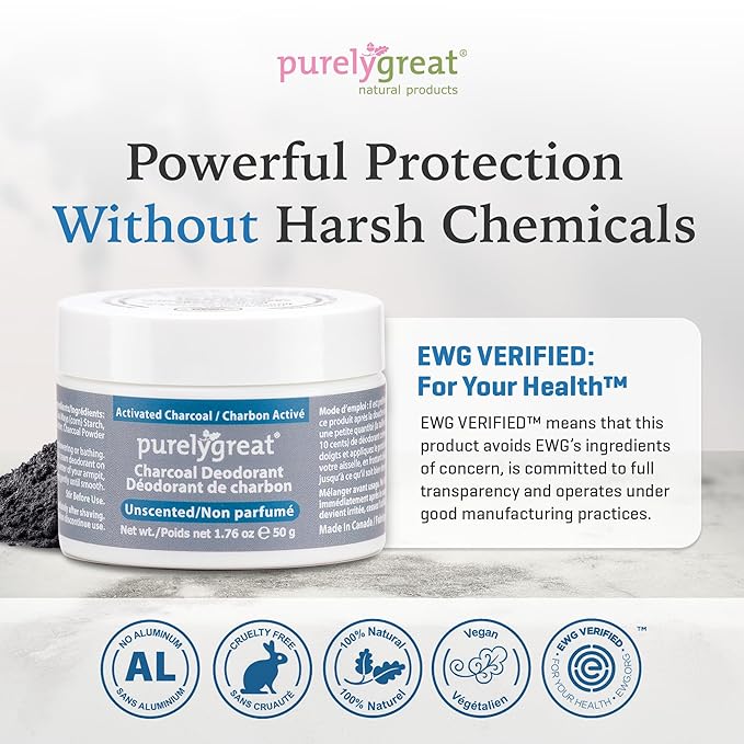 Purelygreat Charcoal Deodorant (Charcoal Unscented)