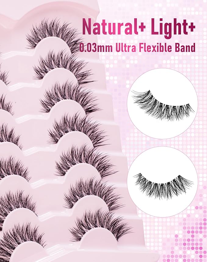 Frihappy Fluffy Cat Eye Lashes Volume Fake Eyelashes Faux Mink Lashes HA-59