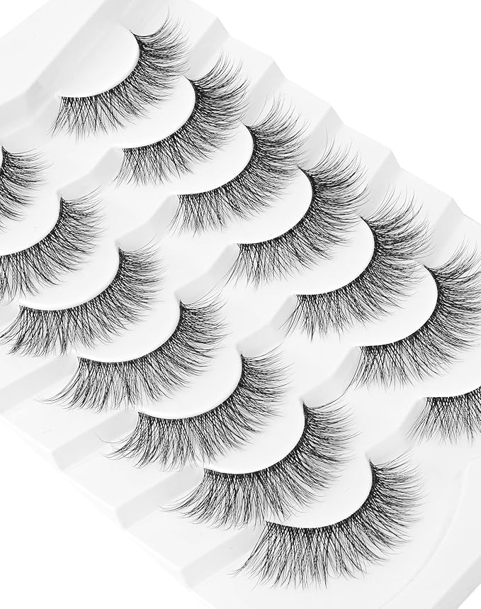 Onlyall Wispy Lashes Natural Flared False Eyelashes Fake Lashes A70