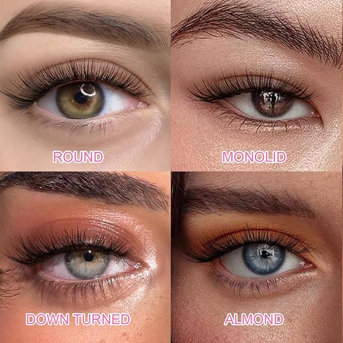 False Eyelashes Natural Lashes Wispy - 0.1mm Ultra Thin Clear Band 12mm Pestañas Postizas Naturales Cat Eye Reusable 10 Pairs Demi Wispies Short Fake Lashes Strips by EMEDA (WISPY 01)