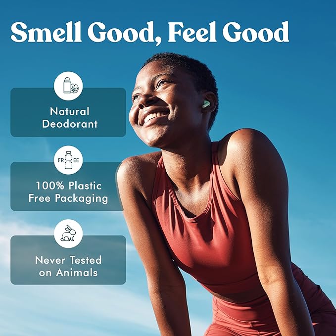 Aluminum Free Deodorant for Women and Men 2 Pack - Natural & Long Lasting Odor Control with Organic Coconut Oil and Beeswax for Sensitive Skin, Plastic Free