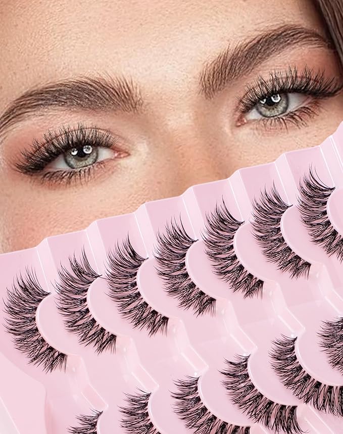 Frihappy Fluffy Cat Eye Lashes Volume Fake Eyelashes Faux Mink Lashes HA-59