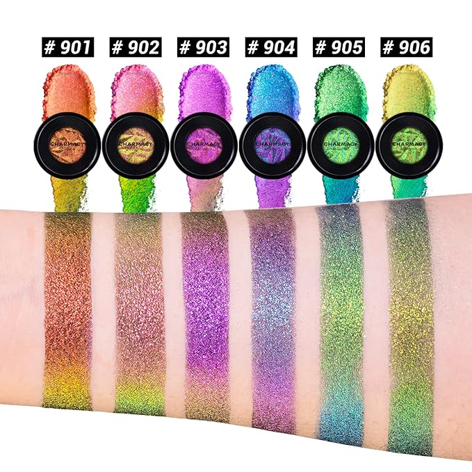 CHARMACY Duochrome Eyeshadow, Insane Shifters Chameleon Eyeshadow, Creates High-Impact, Metallic Eye Looks, 100% Vegan and Cruelty Free (Chameleon-#902, 0.05 Ounce (Pack of 1))